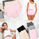 RHYFF Womens Underwear Cotton Lace Panties High Waist Panty Soft Breathable Ladies Hipster Full Coverage Briefs S-3XL (L)