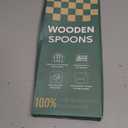 2Pcs Wooden Spoons for Cooking, Natural Premium Teak Wood Spoon & Corner Spoon, Good Grip Large Cooking Spoons Spatula, Heat Resistant Wooden Kitchen Cooking Utensils Set for Nonstick Cookware