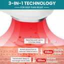 Norelie RedRevive Cold Laser Therapy Wand with Stand & Conductive Gel for Hands-Free Enhanced Light Therapy Sessions, Portable Red Light Therapy Wand for Relief of Muscle, Joints and Body Pain