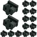 15 Pieces SPT-1 Christmas Light Slip Plug Female Vampire Slip Plug Inline Zip Holiday Adapter for Lights Design (Green)