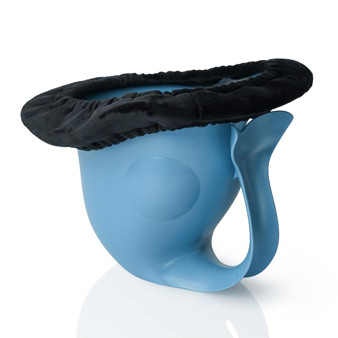 Potty for Newborn Baby Potty Training; for Diaper Free Baby Elimination Communication Indoor & Outdoor; Attractive Fish Shape (Blue)