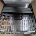 KitchenAid Large Capacity, Fully Size Self Draining Rust Resistatant Satin Coated Dish Rack with Removable Flatware Caddy 20.47-Inch, Gray