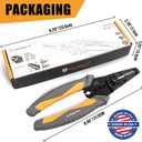 MulWark 3 in 1 Automatic Self Adjusting Wire Stripper/Cutter/Crimper, 8 Inch Multi Pliers For Electrical Wire Stripping, Cable Cutting, Crimping Tool from 8 AWG to 30 AWG