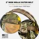WarBull Tactical Battle Molle Belt, 2'' Quick Release Gun Belt w/Secure Locking, 1.57'' EDC Inner Belt, Duty Combat Belt