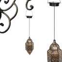 Hanging Solar Lantern Outdoor Decor, Vintage Hanging Solar Lights Outdoor Garden Lantern, Waterproof Moroccan Lights for Outside Garden Decorations (Long strip)
