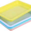 STOBAZA 6pcs Plastic Craft Trays Pallet Lap Desk Paint Tray Boys and Girls Eating