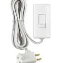 Leviton Table Top Plug in Lamp Dimmer for Dimmable LED, Halogen and Incandescent Bulbs, TBL03-10W, White
