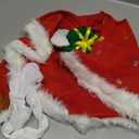 17cm/15cm Doll Clothes Christmas Outfit Set,Christmas Cape with Hat Accessories for Dolls,Clothes Set for Dolls Dress Up (No Doll) (Red 01)