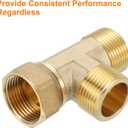 uxcell Brass Tee Swivel Pipe Fitting, G3/4" (Female x Male x Male) 3 Way T-Connector Fitting Coupler for Air Conditioner Refrigeration Plumbing, 1pcs