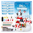 12 Pack Christmas Craft, DIY Snowman Kit for Kids, Build a Snowman Kit Indoor Decorations, Creative Kids Air Dry Modeling Clay, Xmas Activities Snowman Making Kit Toys for Holiday Favor Supplies