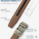 BOSTANTEN Ratchet Leather Belt For Men 2 Pack Dress and Casual with Adjustable Buckle, Trim to Fit
