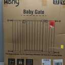 keny 29"-42.5" Baby Gate for Stairs, Auto Close Safety Dog Gate, Pressure Mounted Easy Walk Through Pet Gate for Doorways, Durable Stair Gate, 30" Tall, Brown