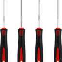 WILLBOND 4 Pcs Pick and Hook Set Precision Automotive Mechanic Picks Tools Set for Car Oil Seal Hooks Puller Remover Tools(6.5 Inches,Red)