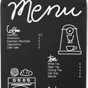 Metal Magnetic Chalkboard for Wall - 17 x 31.5 Inch Large Chalk Board Sign Board for Wall, Magnet Board, Blackboard Food Truck Menu Board for Kitchen, Hanging Signs - Arched