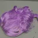 eNilecor Lavender Purple Wig Short Colorful colored Curly Wavy Synthetic Bob Wigs with Air Bangs 14" Natural Wigs for Women