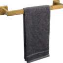 TocTen Bath Towel Rack - Square Base Thicken SUS304 Stainless Steel Towel Bar for Bathroom, Bathroom Accessories Towel Rod Heavy Duty Wall Mounted Towel Holder. (Brushed Gold, 16)