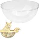 12.6" Acrylic Dome Clear Plastic Pet Cat Bubble Window Capsule Space Cover, Transparent Furniture Replacement for Nest Bed Hammock Catching Tree Shelves Window Perch Accessories, Cat Tree Not Included