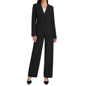 Casly Lamiit Two Piece Outfits for Women Black Blazer Suit High Waisted Dress Pants Business Casual Suiting Set Formal Interview Professional Clothes Petite XS
