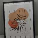  Panels Framed Canvas Print Wall Art Set Mid-Century Palm Leaf and Geometry Symbols Abstract Nature Modern Artwork Minimalist Multicolor for Home Decor - 24"x36"x2 Panels Black