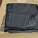Motor Trend FlexTough Floor Mats for Cars, Black Deep Dish All-Weather Car Mats, Waterproof Trim-to Fit Automotive Floor Mats for Cars Trucks SUV, Universal Floor Liner Car Accessories