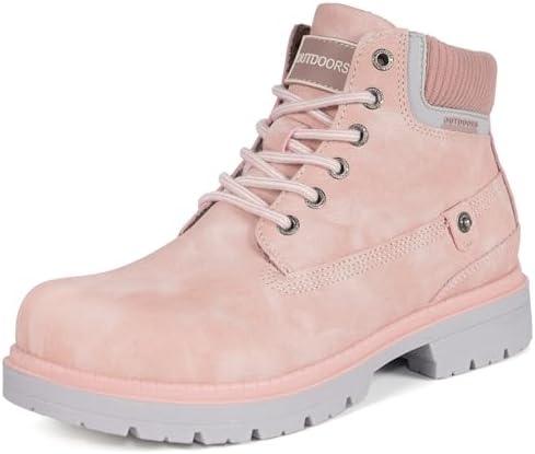 Eagsouni Mens Womens Snow Boots Warm Fur Lined Ankle Booties Hiking Trekking Trail Climbing Shoes Lace Up Anti-Slip Waterproof Working Outdoor Backpacking Boots 6.5