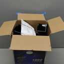 Ceiling Fans with Lights - 35 Inch Small Low Profile Ceiling Fan and Remote,Flush Mount Ceiling Fan with 5 Reversible Blades 6 Wind Speeds, Black Modern Ceiling Fans for Bedroom Kitchen