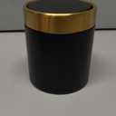 Mini  Can with Lid, Metal Small Tiny Mini Bin Can, Mini Countertop Cans for Desk Car Office Kitchen, Swing Top Bin 1.5 L/0.40 Gal (Black)