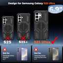 for Samsung Galaxy S25 Ultra Case with Stand an Magnetic | Military Grade Tough & Durable | Samsung Galaxy S25 Ultra Phone Case with Magnets | 2026 Upgrade |