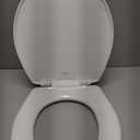 Mayfair Caswell Modern Slow Close Toilet Seat, Durable Plastic, Round, White