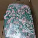 6X9 Area Rug for Living Room,Modern Abstract Pink and Green Zebra Print Rug,Non-Slip Washable,Bedroom, Dining Room, Home Office