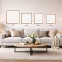 artisane home goods - Gallery Frame 1.0, Picture Frame, 18x18 Walnut, Gallery Wall Frame Set, Large Picture Frame, Oversized Mat (4x4, 4x6, and 5x7)