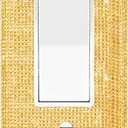 Silver Shiny Gold Light Switch Cover Gold Rhinestones Wall Plates Light Switch Cover Plate Decorative Switch Covers Single Gang Toggle Wall Plate
