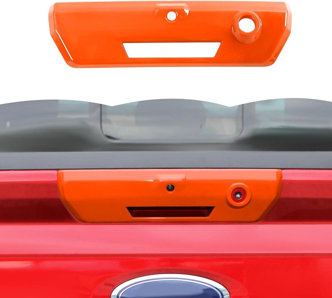 RT-TCZ Tailgate Handle Cover Rear Door Handle Cover Trim Decoration Exterior Accessories for Ford F150 2021-2024 (Orange)