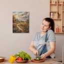 AEHIE Vintage Fall Flower Farmhouse Wall Art Decor, Autumn Cottagecore Wildflower Landscape Framed Canvas Wall Art, Farmhouse Country Fall Decorations for Home Bedroom Living Room11x14 (color 3)