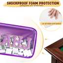 Mahjong Tiles Bag,Empty Thickened American Mahjong Bag with Zipper Suitable for 1.2"(30mm) Standard Size Waterproof Mahjong Storage Case Accessories Gifts for Game Lover Travel Women (Purple)