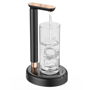 Desktop Water Dispenser Pump for 5 Gallon Bottle, SPOVEN 5 Gallon Water Jug Dispenser with Adjustable Height Design, Portable Type-C Charging Table Bedside Water Pump for Home (Black)