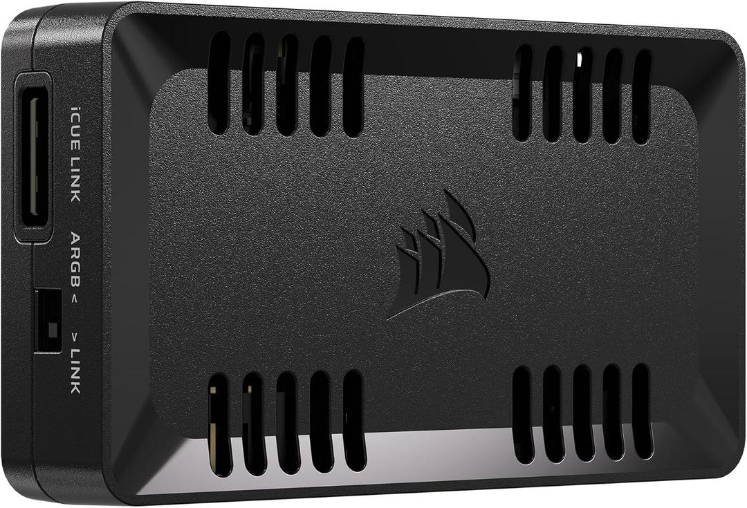 CORSAIR Commander Duo iCUE Link RGB Lighting and PWM ARGB Fan Controller  Control 12 Daisy-Chained PWM Fans, Two Flexible Temperature Sensors Included  Black