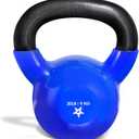 Yes4All Kettlebell, 20LB Vinyl Coated Cast Iron Strength Training Kettlebells for Home Gym Exercises, Fitness, Full Body Workout Equipment, Push Ups, and Grip Strength