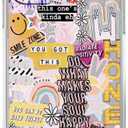 Positive Quotes Collage for iPhone 15 Case,Hippie Indie Aesthetic Pattern,Unique Soft TPU Bumper Case for iPhone 15