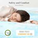 DUMOS Mattress Toppers Memory Foam Queen Size, 4 Inch Thick Bed Topper Pad Cooling Gel Infused Soft Comfy Breathable for Sleeper Sofa Couch RV Camper, CertiPUR-US Certified, Blue