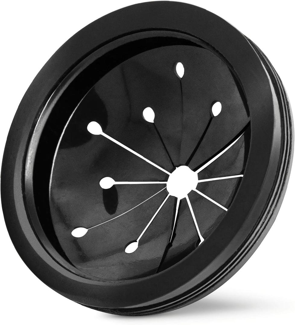Garbage Disposal Splash Guard Collar Sink Baffle, Food Waste Disposer Parts Accessories, 3-1/8 Inch Multi-function Drain Plugs for Garbage Disposals by CLEESINK (Black-1 Pack)