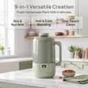 9-in-1 Nut Milk Maker Machine, 1.2L Automatic Soy Milk Maker, Green
