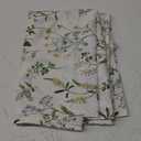 jinchan Spring Floral Kitchen Curtains Over Sink Farmhouse Linen Tier Curtains 36 Inch Length Cafe for Living Room Bathroom Botanical Small Drapes Rustic Light Filtering Rod Pocket 2 Panels Green, 26"W x 36"L (Pack of 2)
