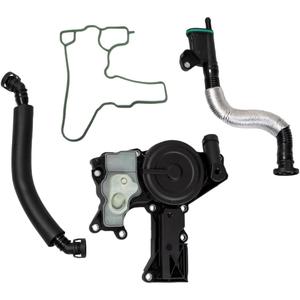 06H103495AK PCV Valve Oil Separator Engine Crankcase Vent Valve with Breather Hose Kit Compatible with 2012-2018 Q3 Q5 allroad A4 A5 A6 Quattro 2.0T 06H103495AE