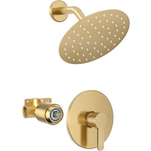 Shower Faucet, Brushed Nickel Shower Faucet Set with 8-Inch Rainfall Showerhead, Single-Handle Shower-Trim Kit Included Valve, Brushed Nickel