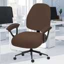 Super Stretchable Split Office Chair Seat Covers & Armrest Covers - Universal Spandex Computer Chair Slipcover - 180GSM Rotating Backrest Coverings Cushion Protectors for Dogs, Cats, Pets (Mocha)