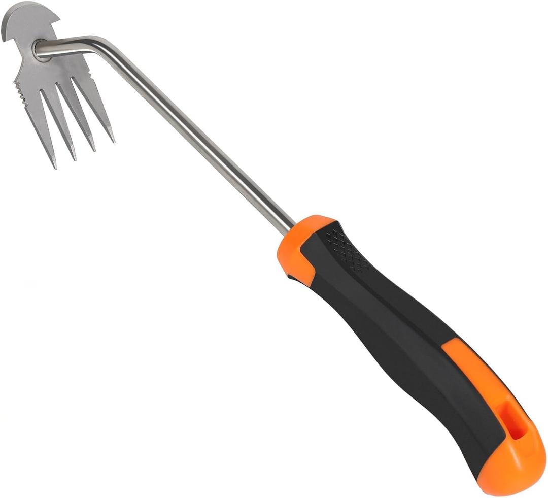 2 x Weed Remover Tool,Garden Weed Tool, Portable Garden Weeding Tool for Vegetable Gardening Backyard Farm Planting & Weeding (Rubber Handle)