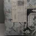 Boho Washable Area Rug 6x9, Spill-Proof Surface, Non-Slip Backin,Low Pile Faux Wool Large Printed Rugs for Living Room, Bedroom, Ding Room, Entryway and Home Decor (Cyan, 6x9)