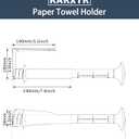 Paper Towel Holder for Kitchen, Paper Towels Bulk- Self-Adhesive Under CabinetSelf-Adhesive or Drilled Wall Mount,Stainless Steel, Single Hand Operable(Matte Black)