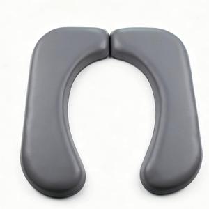 Universal Waterproof Leather Toilet Seat Cushion, Raised Padded Design, Soft Comfort Chair Accessory with Mounting Hardware, 18"L x 14.5"W